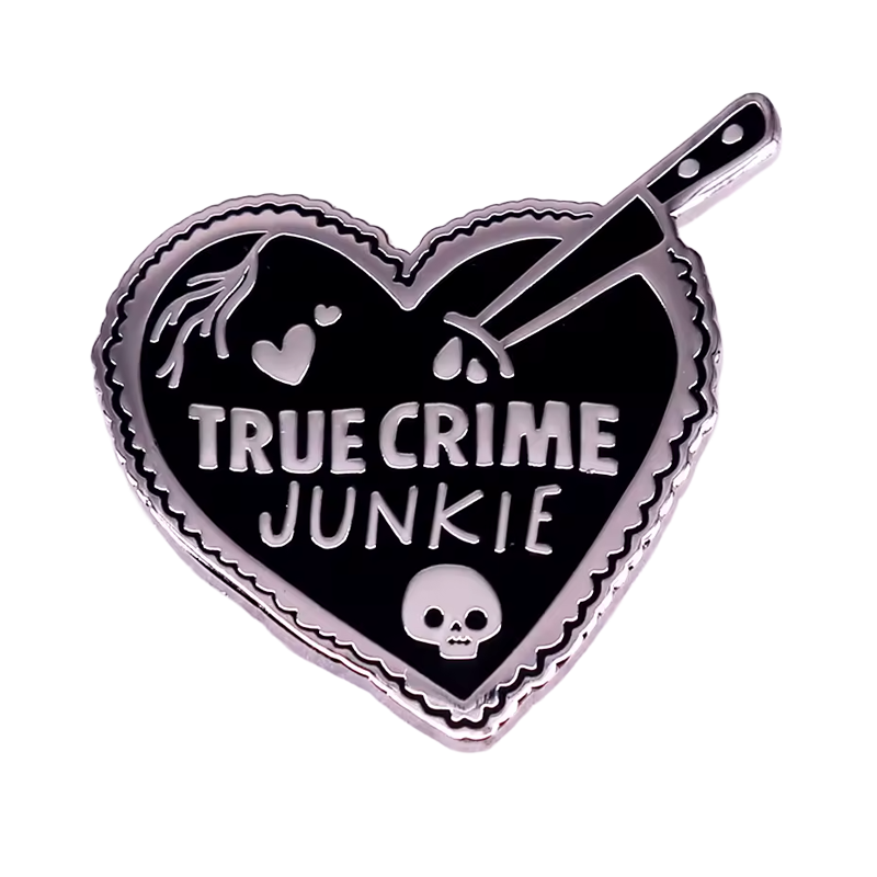 True Crime Junkie Lapel Pin