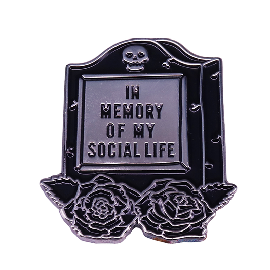 In Memory Of My Social Life Lapel Pin